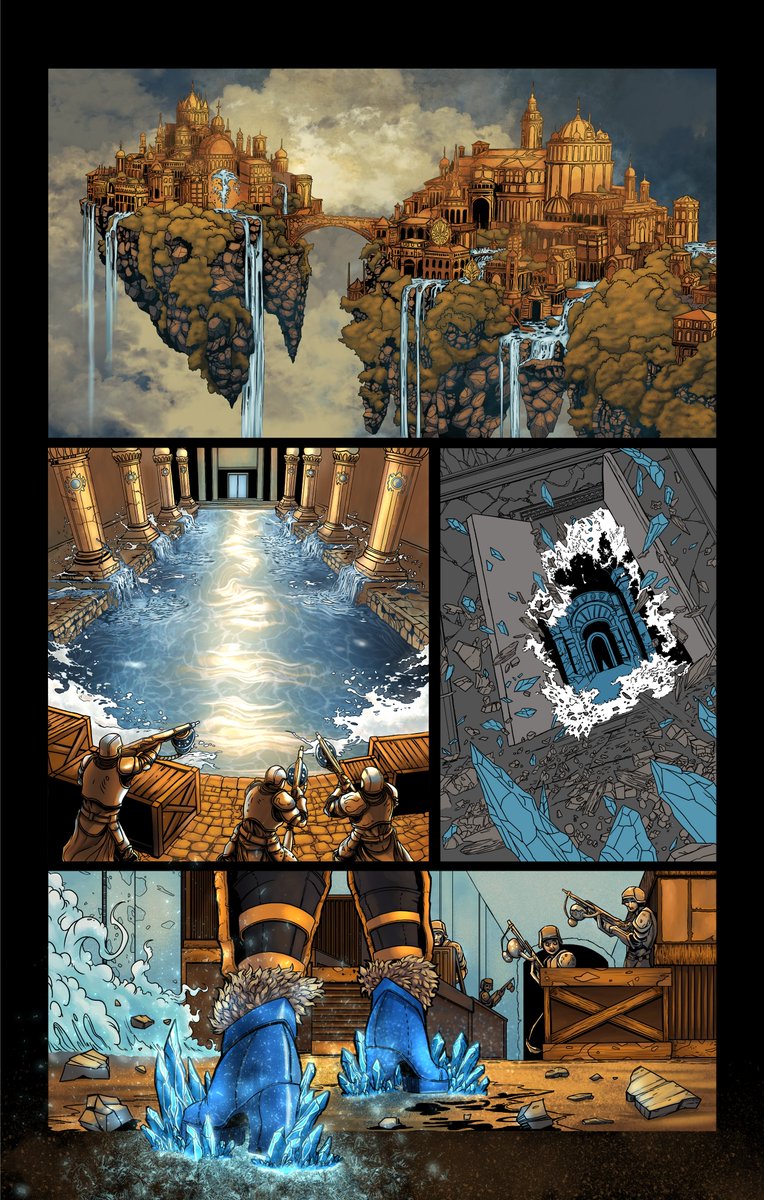 Making some Progress on coloring. Page isnt done yet.
Well Everyone, Here is Page one

#comics #truenorthcomic