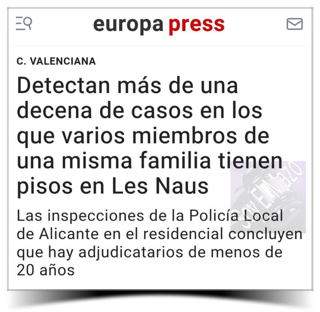 El "Clan" Familiar de Les Naus
​Se ha detectado que cinco miembros de una misma familia (tres hermanos y dos primos) tienen cada uno un piso en la promoción. Lo más llamativo es su edad:  
​Tienen actualmente entre 18 y 24 años.  
​Esto implica que cuando se inscribieron en la