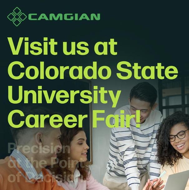 CamgianAI's tweet photo. 🎓Camgian is headed to Colorado State University Feb 25–26! 🎓
Stop by the CSU Career Fairs to learn how students and early-career talent contribute to applied AI and mission-focused national security work from day one.
Apply: https://t.co/XarHbxeEQ0
#Camgian #CareerFair https://t.co/ZXuiVVgh8k