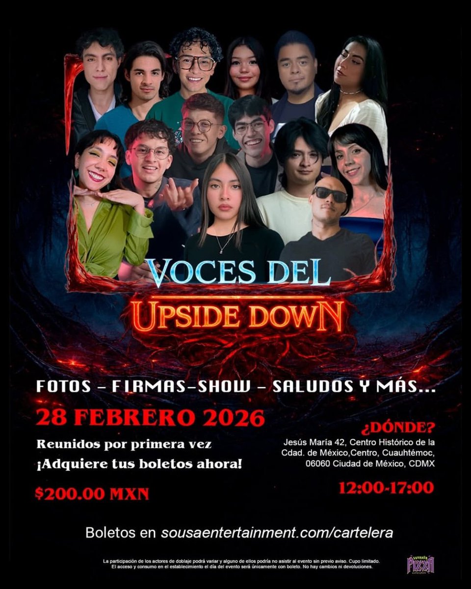 _superpopup's tweet photo. 📺 Las voces en español de #strangerthings se reunirán para ofrecer una experiencia única 👀🔥
Fotos, firmas, show, saludos y más...

🗓️ 28 de febrero
📍 La Extraña Pizza, Centro Histórico, CDMX
⏰ 12:00 a 17:00hrs
🎟️ Entradas desde $200 https://t.co/efk8I8fVRl