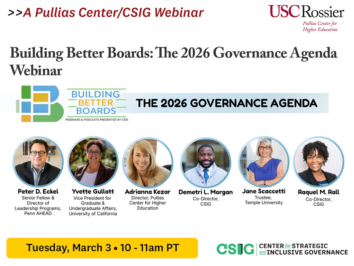 USC Pullias Center for Higher Education tweet media