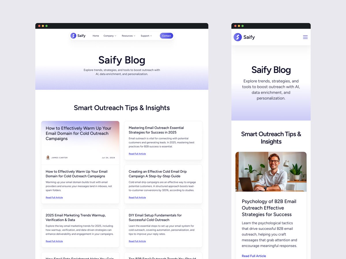 Most SaaS pages overload users.

Saify simplifies the message and guides visitors toward action.

Take a look: framer.link/BwHxdD0