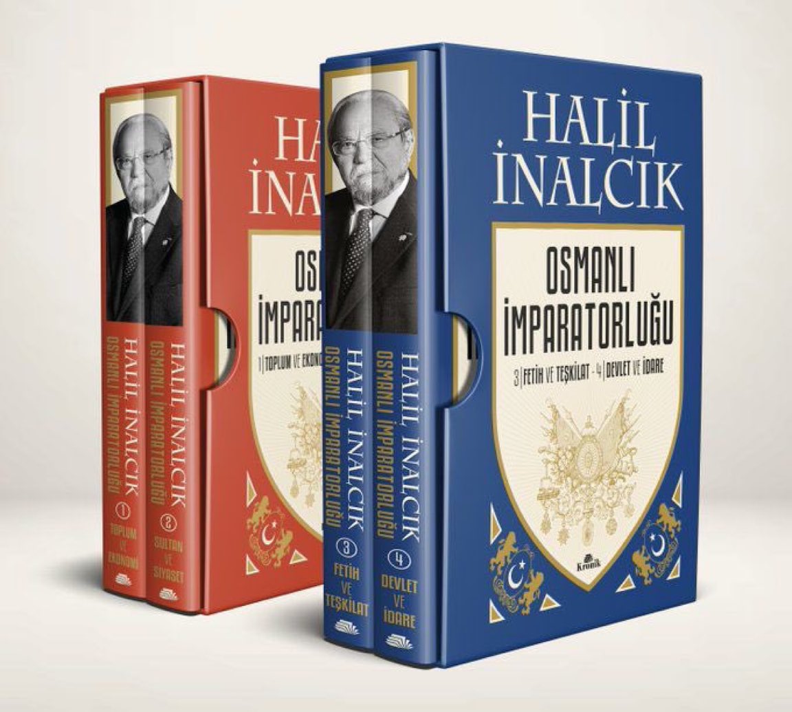 Tarihçilerin kutbu Halil İnalcık’ın kaleme aldığı, Osmanlı İmparatorluğu’nun genel hatlarına dair “eşi benzeri olmayan” bir set.

📌Bu tweeti “Yeniden Gönderen (RT) ve beni takip eden” 3 takipçime, toplamda 4 kitaptan oluşan 2 kutulu bu seti hediye ediyorum. Herkese bol şans.