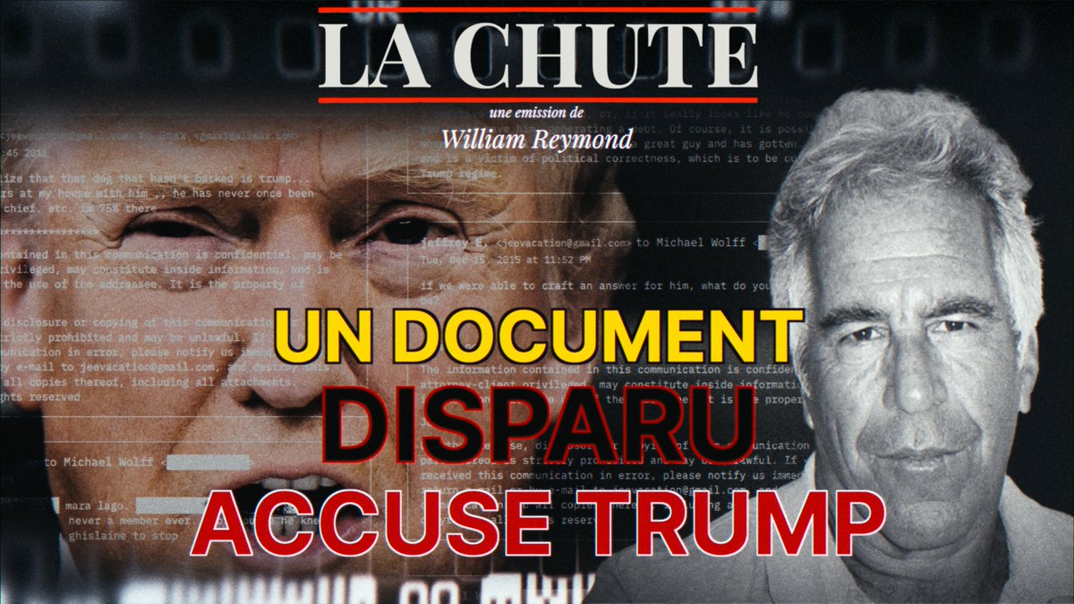 WilliamReymond's tweet photo. 🚨🚨🚨 Trump est accusé de viol par une mineure de 13 ans mais son témoignage et l'enquête du FBI ont été censurés par le DOJ.

Le scoop fait la une des médias US aujourd'hui.

La semaine dernière, l'info sur le document disparu et le témoignage étaient déjà dans La Chute.

Lien 👇