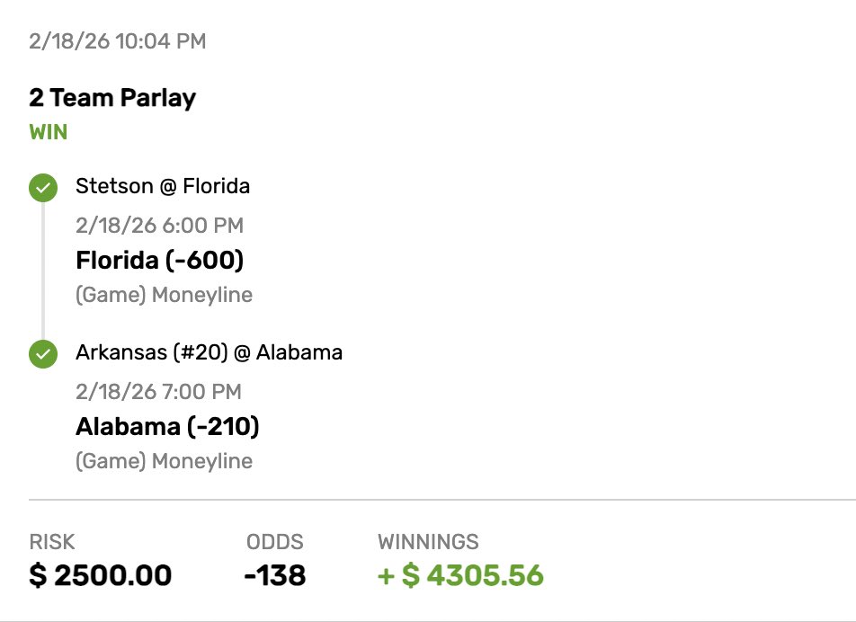 I will give 5 people who retweet this $25 💸✅

I am crushing College Baseball 🥷📈

Free picks are posted here winible.com/trupalocks