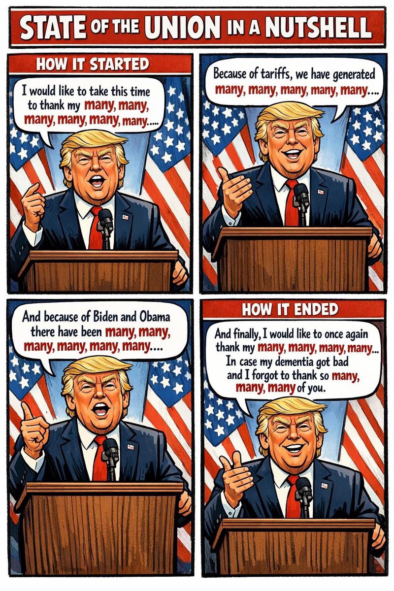 #TrumpsStateOfDelusion Many, many, many, many people know that there will be many, many, many, many lies told tonight. I know many, many, many, many people who won’t be watching his lie fest.