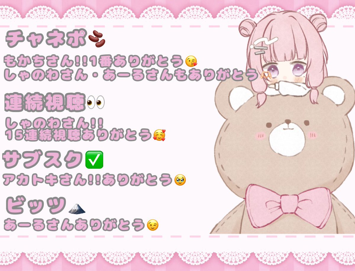 配信ありがとうございました⸜(* ॑ ॑* )⸝ 今日はソロもフルパもでき