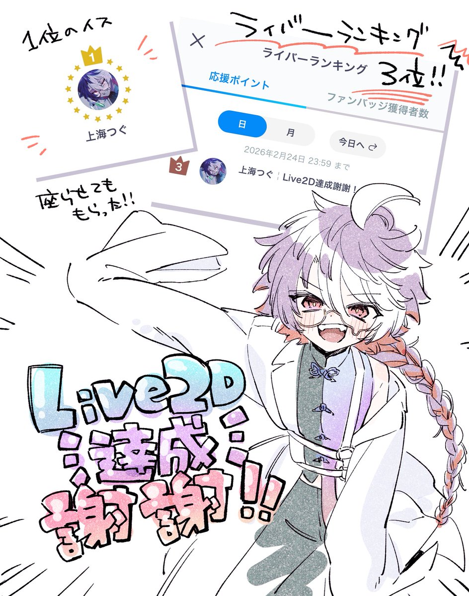 おはよう君たち 全ては画像のとおり。 セルフ受肉・セルフLive2Dのつよ