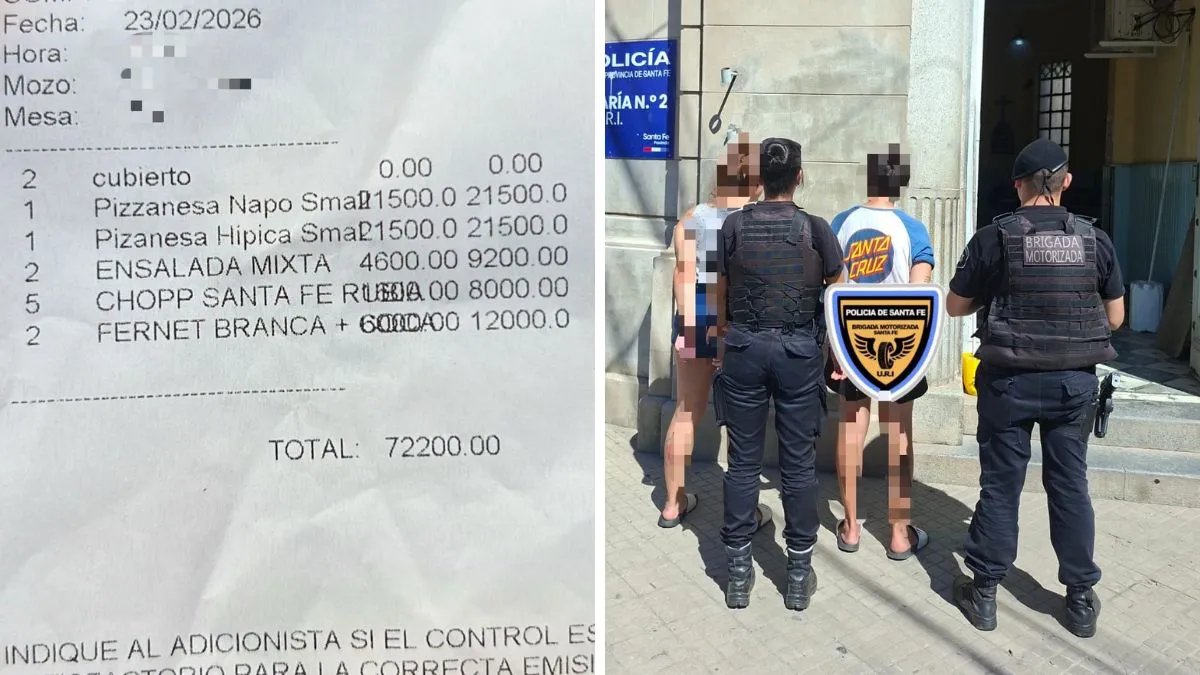 #Policiales 🚔Dos mujeres de 23 años fueron aprehendidas este lunes por la tarde en la zona de la peatonal de la ciudad de #SantaFe, acusadas de retirarse de un bar sin abonar lo consumido de un local ubicado sobre calle La Rioja al 2600.