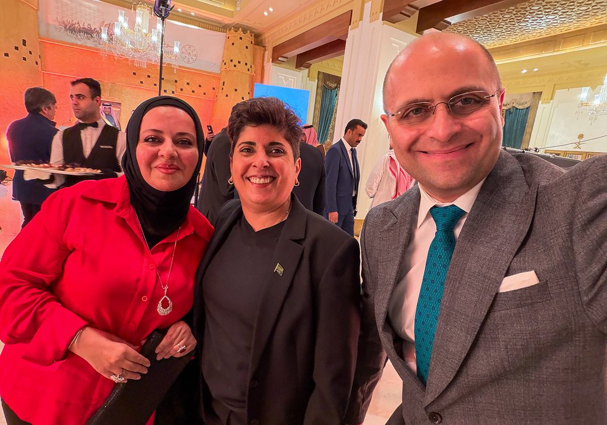 AhmadAhdab_'s tweet photo. مع أخي الحبيب الغالي، سفير خادم الحرمين الشريفين، سعادة السفير الدكتور وليد بن عبد الله بخاري @bukhariwaleeed ، في حفل الاستقبال بمناسبة يوم التأسيس للمملكة العربية السعودية الـ 299، في مقر السفارة السعودية في بيروت. https://t.co/wUBltKbLYU