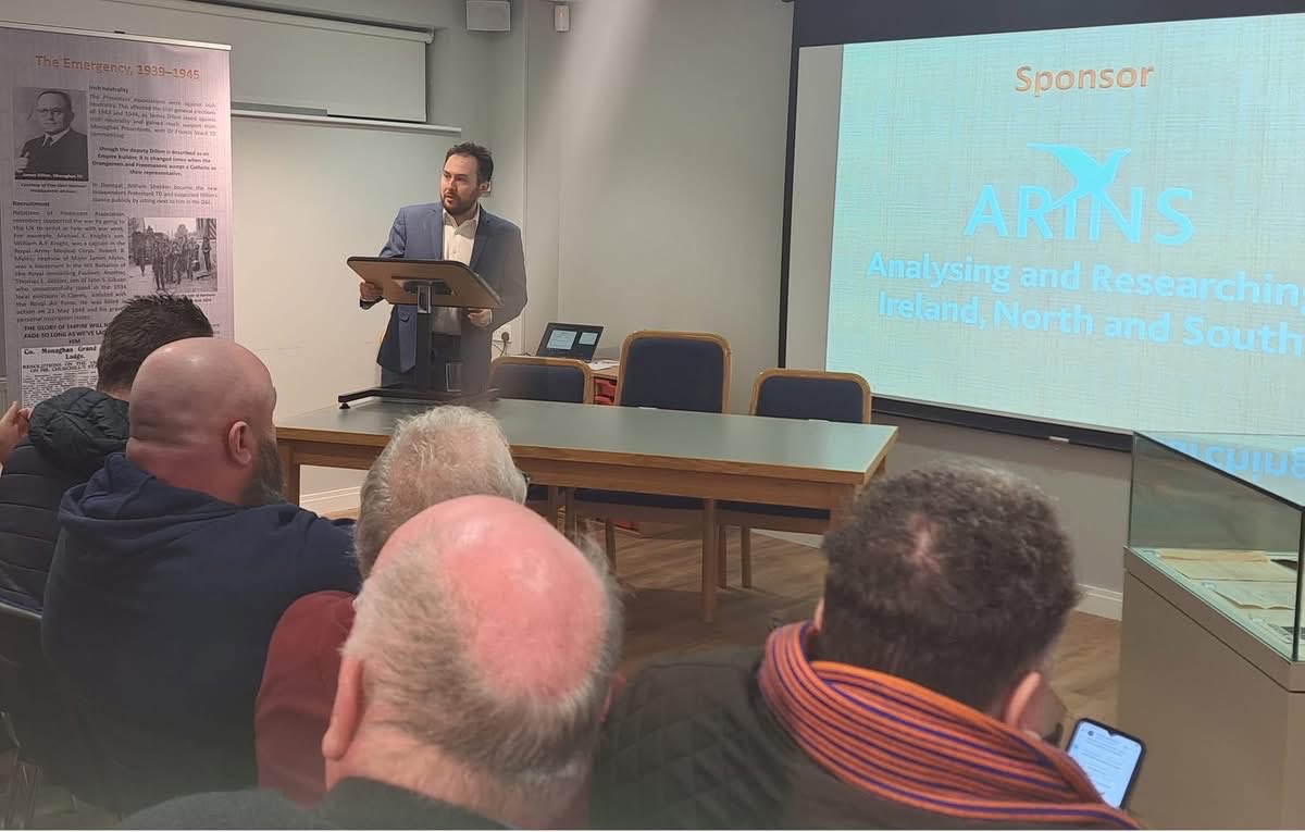 BecktonSamuel's tweet photo. There was a good exhibition launch at the Museum of Orange Heritage last night, sponsored by the @ArinsProject, of the history of the Protestant Associations of Cavan, Donegal and Monaghan. 

The exhibition will go to the White House in Newtownabbey on 2 March with a talk at 7pm. https://t.co/jio4Qc5v9W