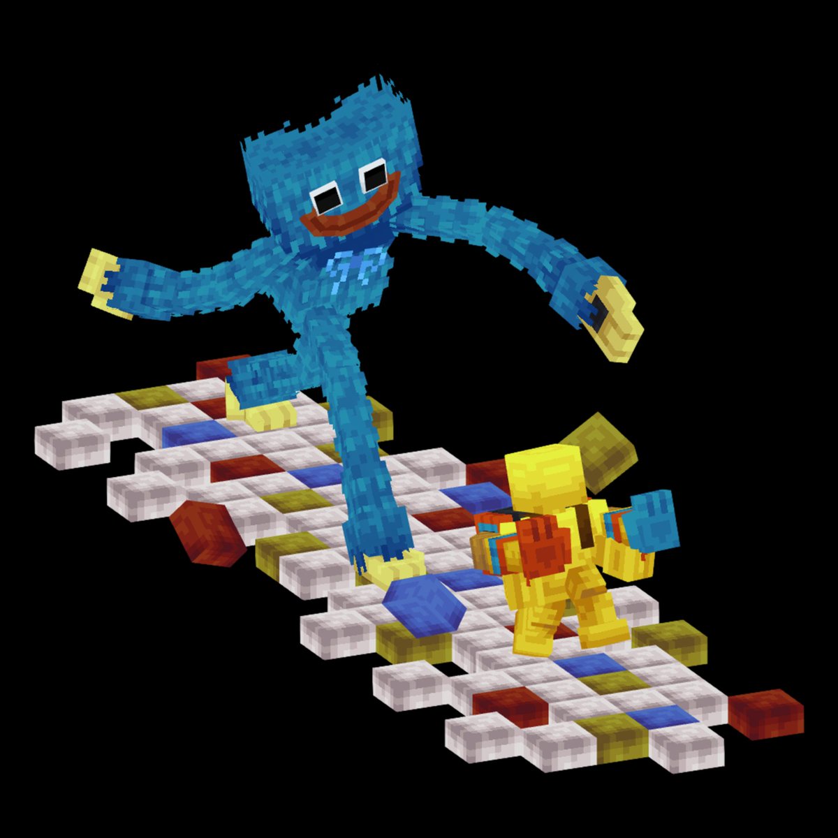 Huggy and Player #Minecraft #Blockbench #PoppyPlaytime #huggywuggy #player