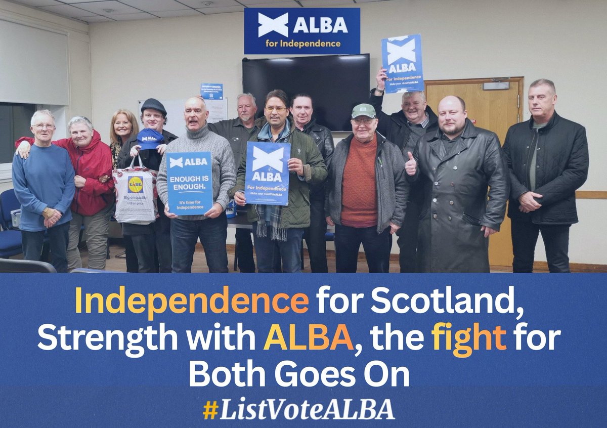 Dhruva4Alba's tweet photo. Glasgow ALBA AGM at Renfield St Stephens backed this motion unanimously.
We’re not walking away from the ballot box or gifting seats to unionists. We believe in Scotland’s independence. We believe in ALBA. The fight goes on – join us.
#ListVoteALBA #BothVotesIndependence https://t.co/DRK8PwbMJt