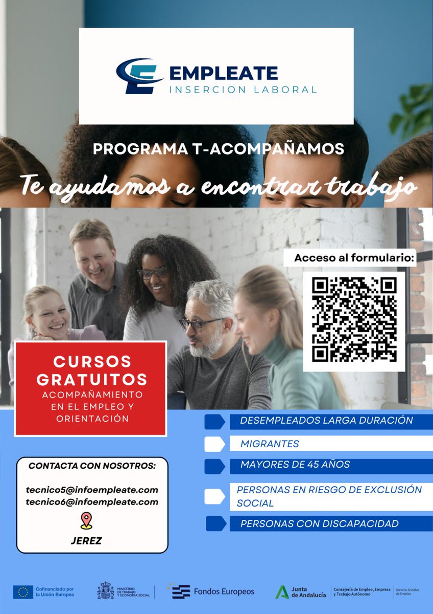 Programa T-Acompañamos (Empléate Inserción Laboral - #Jerez de la Frontera) emfocadiz.blogspot.com/2026/02/progra…