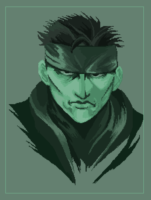 ksartsy's tweet photo. Started playing Metal Gear. A nice tribute to Snake is needed.
#metalgearsolid #fanart #pixelart #aseprite #asepriteart #pixelillustration #portrait #pixelportrait https://t.co/fJq0oPIlL2