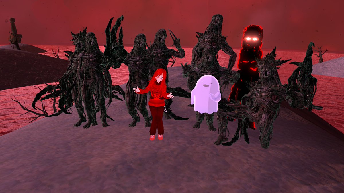 chunchasku's tweet photo. More shots from the Omniverse and VRtale sessions recently!
-VRtale chara and Orion with a pack of demons.
-Kniffy chara surrounded by demons and...brara?
-And more earthbound with Frisk going into the past.

Cant wait to show everyone this in show form!
#vrtale #vrchat https://t.co/zRG7t3yska