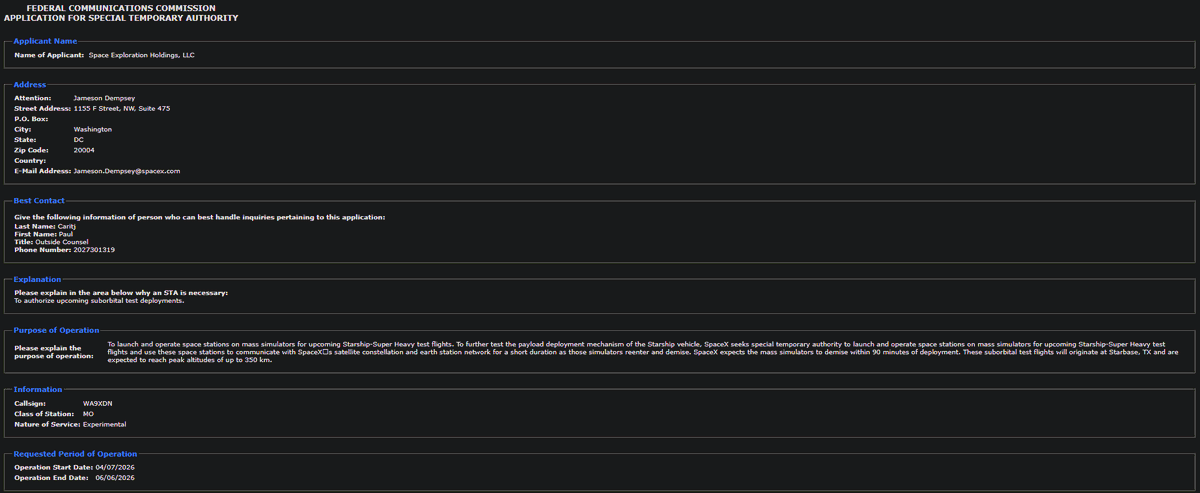 StarbaseTracking tweet media
