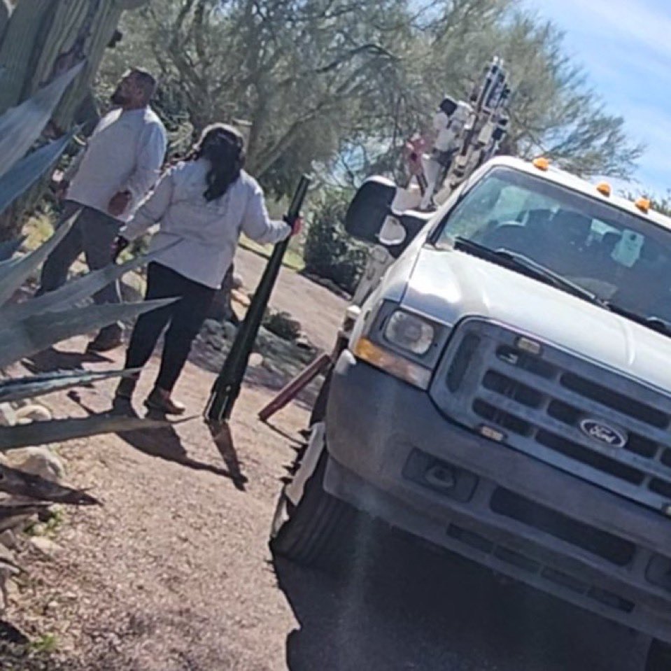 Guaranteed Landscaping has just arrived at Nancy Guthrie’s home. Preparations are underway – stay tuned for more updates!