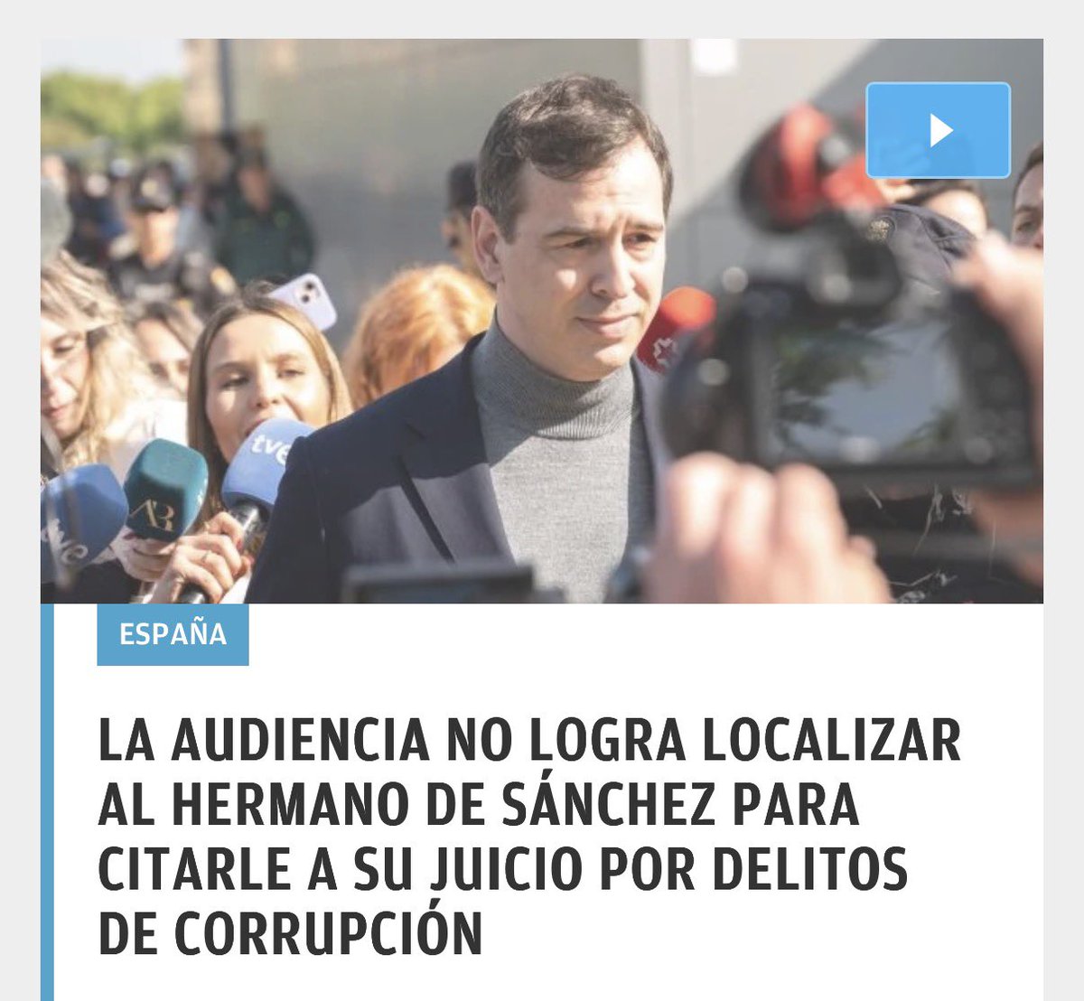 Que cosas!, el hermano del presidente Sánchez huido 🤦🏼