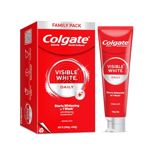 Dealer's tweet photo. Colgate Visible White Teeth Whitening Toothpaste, Protects Enamel, Removes Stains, With Whitening Accelerators, 480g, 120g X 4

✅ Deal Price: ₹ 369/- 😱

❌ Regular Price: ₹ 88,000/- 🙅

🛒 Buy Now : https://t.co/DBeea9LR7s

😱 Deal Time: 12:18 AM IST https://t.co/lbCILwnL6c