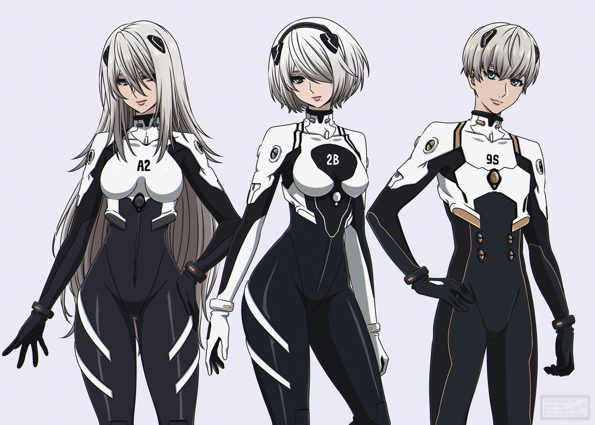2B, 9S and A2 as EVA pilots