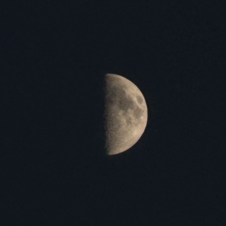 xipteras's tweet image. On Feb 24, 2026, a 50% lit First Quarter moon in Taurus, hovering ~365,000 km from Earth.

The bright silver half-lantern gains momentum in the crisp dark, offering a perfect slice of light for curious eyes before it gracefully sets around midnight. #moonphase #stargazing