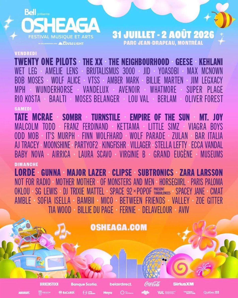 Stoked to share that I’m playing <a href="/osheaga/">OSHEAGA</a> on August 1st! Hope to see you there