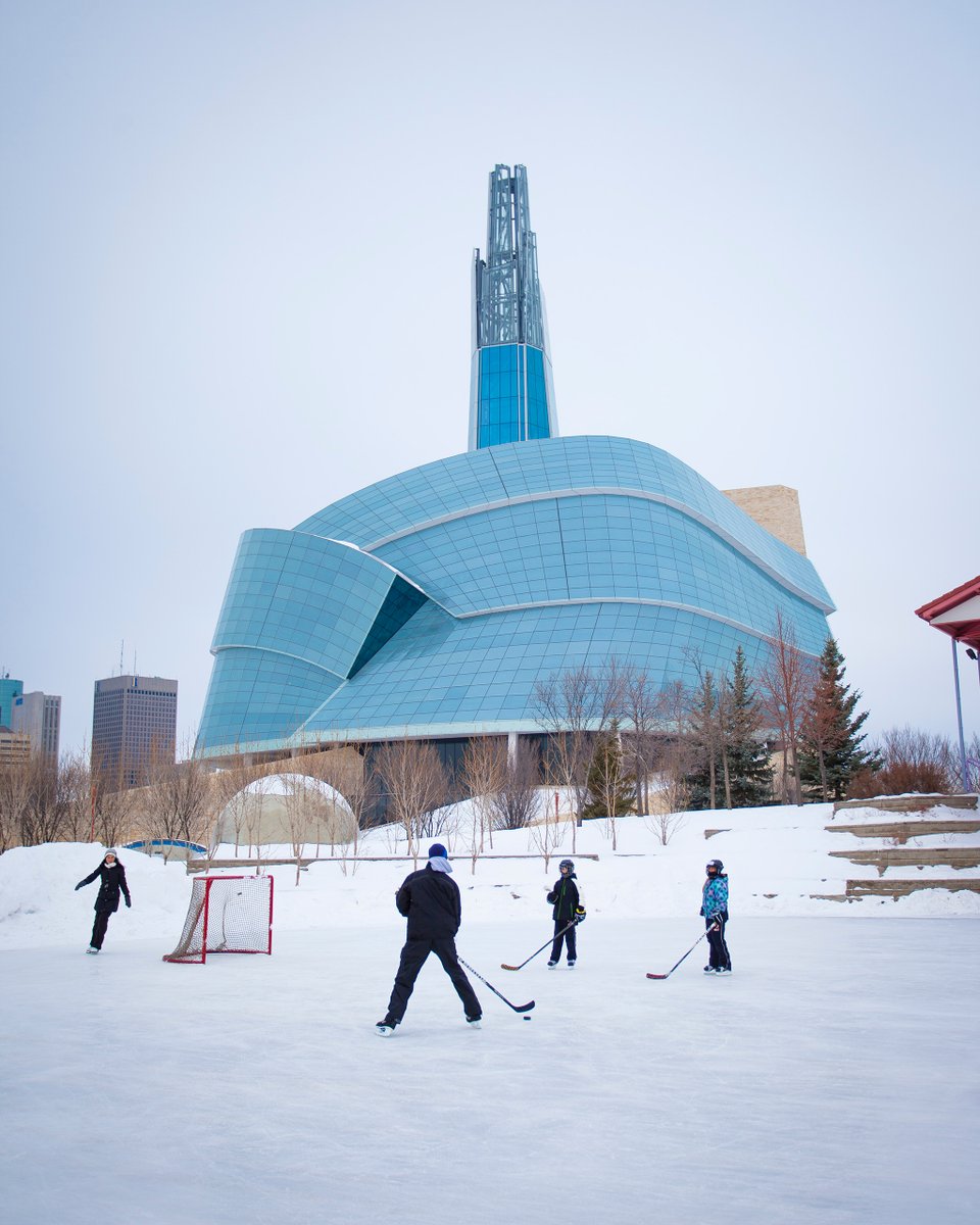 Canada's tweet image. The Forks in #Manitoba has been a gathering place for over 6,000 years. Today, the Nestaweya River Trail freezes to become 6km of scenic skating, snowshoeing, walking paths, with cozy spots to warm up. Which winter activity is your favourite? ⛸️🌨️
