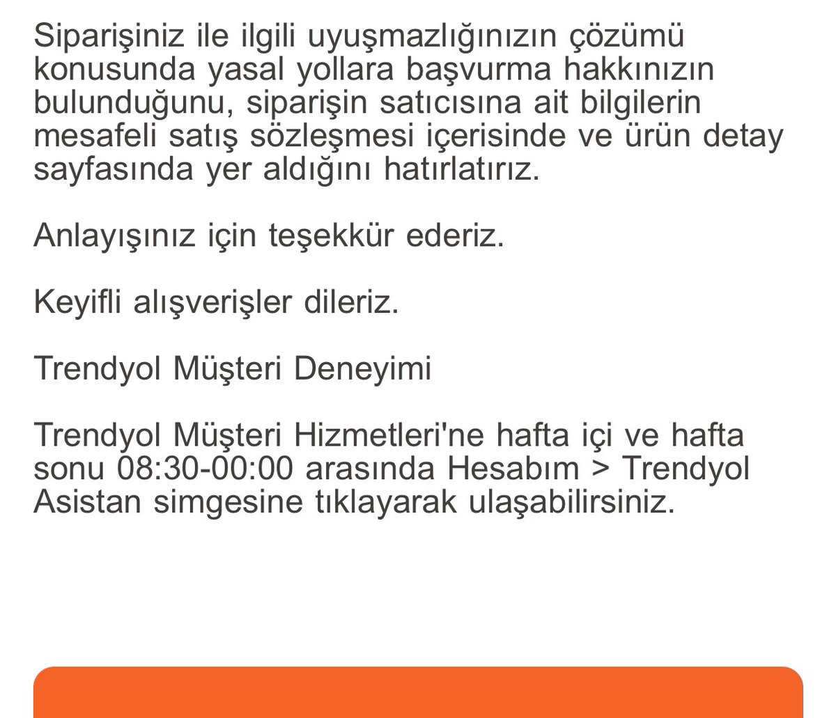 ilknuryener's tweet photo. @Trendyol dan aldığım @karacaonline markalı ürün arızalandı. Servis “iade/değişim uygundur” dedi ancak Trendyol, satıcı hesabı kapalı olduğu gerekçesiyle işlem yapılamayacağı iletti.
Güven, satış sonrası duruşla güçlenir.
Tüketici olarak muhatap bulamıyorsak güven nasıl sağlanır? https://t.co/OxqGkuOb8m