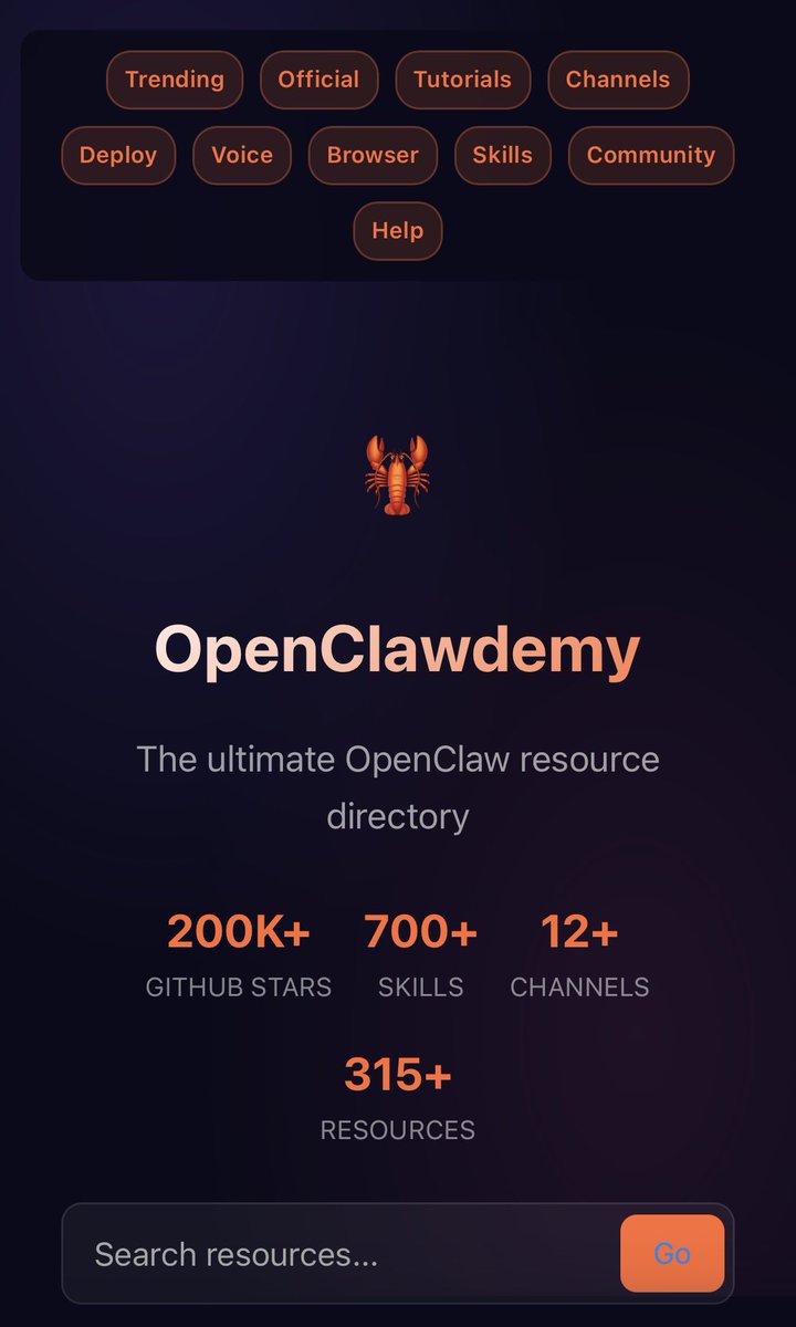 ryeme2's tweet photo. Had my #openclaw build https://t.co/k8Dn3C6nMa

Last night

Bought the domain

Hosted and designed by OpenClaw

Meesha is my Agent 

It’s a free site for all

https://t.co/LanqLyS8W8

@steipete THANK YOU https://t.co/AWA5DQL6pT