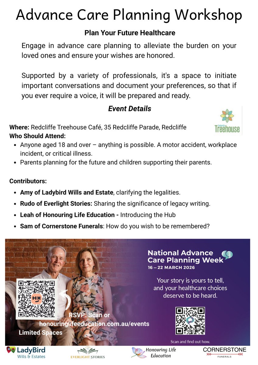 LeahMarmulla's tweet photo. Join us. Reduce your family's and your stress around big, life-changing health decisions. 

Save them the guilt by clearly stating your wishes and boundaries.  
What is acceptable treatment and what is not? 

Help others to help you, when you aren't able to voice it in the moment https://t.co/OsmewK2yBN
