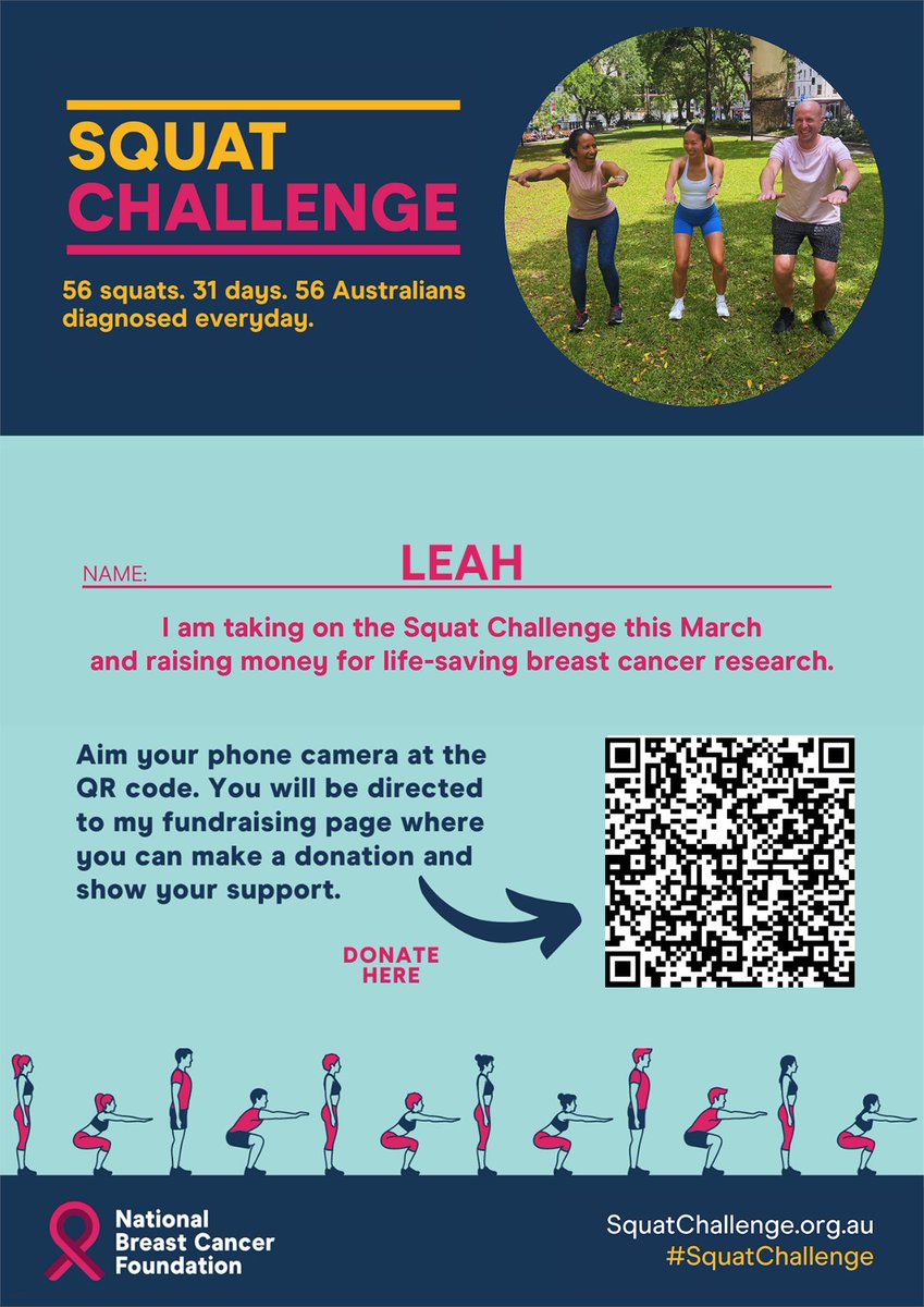 LeahMarmulla's tweet photo. This is what I, and Honouring Life Education, have committed to.  A month of 56/31. That is 56 squats per day for the 31 days of March. 

Why? 

Honouring Life Education is about supporting those who are navigating aging, palliative and end-of-life phases.  Now, I know breas https://t.co/V5vOIb9cdZ