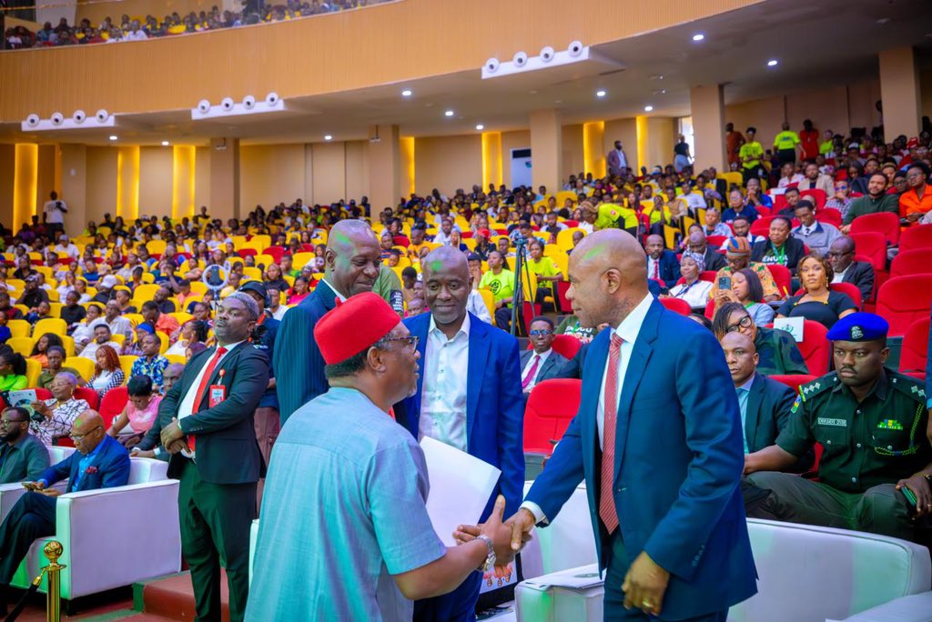PNMbah's tweet photo. Today, we opened the second edition of the Enugu Tech Festival, a gathering that reflects a simple but powerful truth: the future belongs to those who prepare for it.

Technology and innovation are not accessories to development; they are the operating system of modern progress. Across the world, ideas, code, and creativity are redefining economies. Here in Enugu, we have made a deliberate decision — we will not be spectators in this revolution. We will be producers.

That is why we are building a new ecosystem where innovation can thrive: Smart Green Schools equipping our children with robotics, AI and applied engineering; digital governance platforms improving transparency and efficiency; GIS-driven land administration restoring credibility to our real estate sector; and expand digital infrastructure to power a knowledge economy.

I am deeply grateful to the distinguished dignitaries, industry leaders, partners, members of the diplomatic corps, and innovators who joined us and made this festival a huge success. Most especially, I thank the thousands of young people who turned out in large numbers, not just from Enugu, but from across different parts of Nigeria. Your energy, curiosity and ambition reaffirm our belief that the future we are building is already taking shape.
To our young people, this is your moment. Master artificial intelligence. Learn cybersecurity. Build solutions. The tools are here. The environment is here. The opportunity is here.

A century ago, Enugu was known for what it extracted. This generation will be known for what it designs.

The future is not coming. In Enugu, the future is already here.