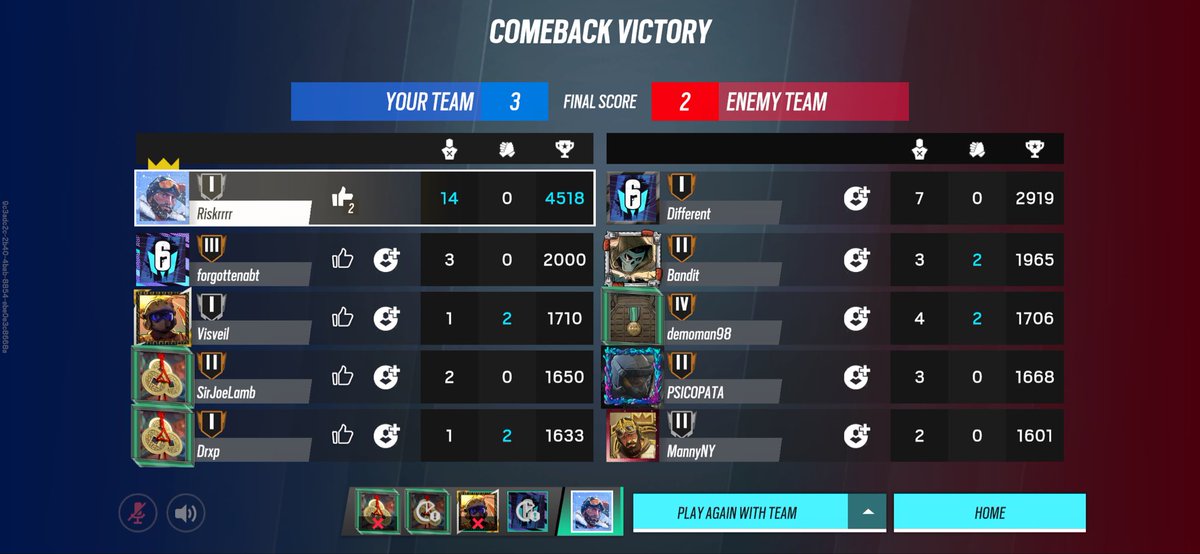 Theeeslayer09's tweet image. Another ranked game another Carry #r6mobile #rainbowsixsiege #soloqueue #gamer #FPS