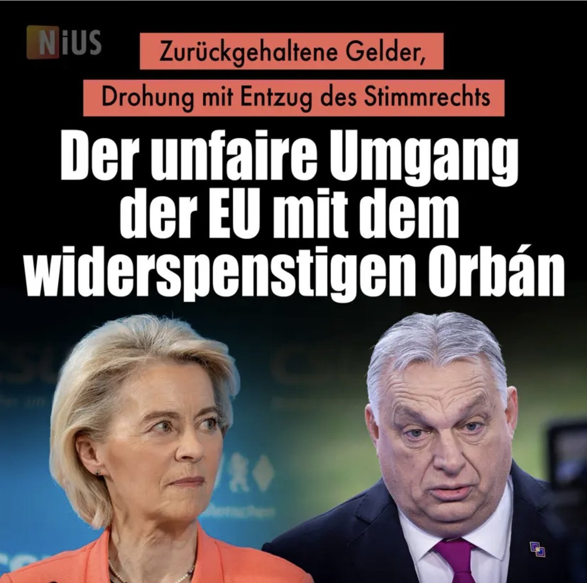 Sie wollen Orbán loswerden und das mit allen Mitteln!
Denn er steht ihren Plänen und Machenschaften im Weg!
Für meinen Teil, wünschte ich mir, dass wir auch einen Kanzler, wie Orbán hätten!
Leider haben wir nur Merz, den Kanzler der Ukraine!

nius.de/ausland/news/e…