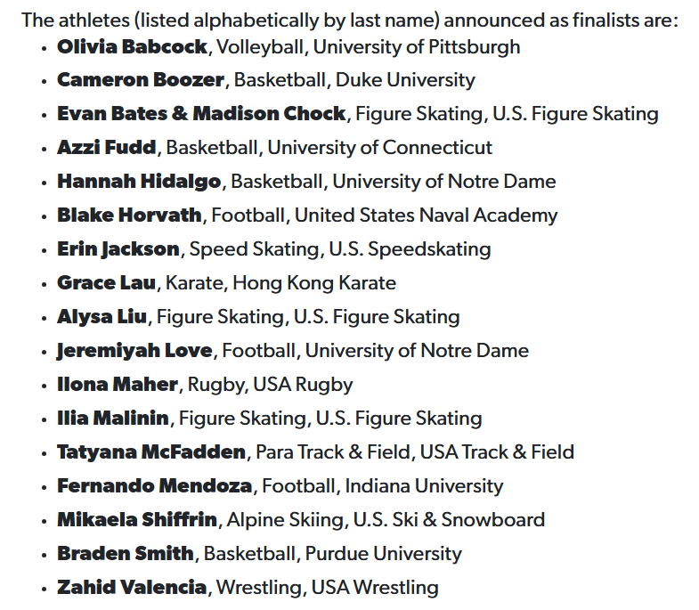 TheIliaSociety's tweet photo. Ilia Malinin has been named one of the finalists for the 96ᵗʰ James E. Sullivan Award. 

Voting will be open until 11:59PM (EDT/GMT-4) March 5, 2026.

🔗 https://t.co/PuJokihX6s https://t.co/fRvUH4dP8L