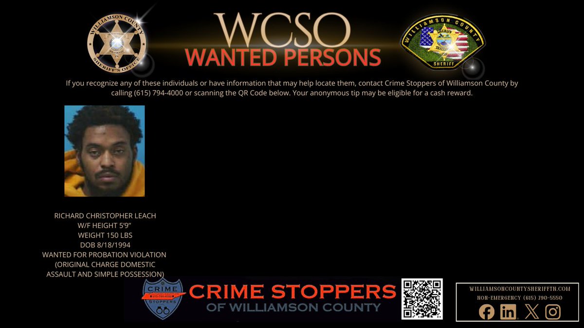 WCTN_CS's tweet photo. **UPDATED WANTED PERSONS**  🚨📷https://t.co/mXkNPAOZbx OR CALL 615-794-4000 TO SUBMIT AN ANONYMOUS TIP WITH A CALL TAKER. CASH REWARD FOR TIP LEADING TO ARREST https://t.co/IQVWKi4ack
