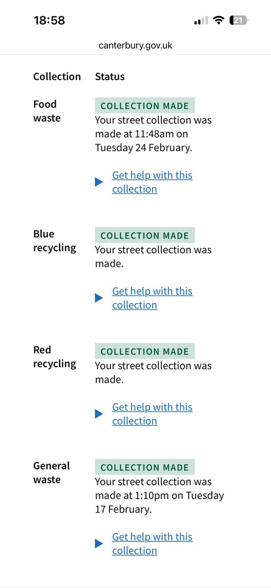Lea_Rob's tweet photo. @canterburycc no recycling collection again at CT5 3EH, your website is wrong I’m afraid……. https://t.co/j7Sv85oHLJ
