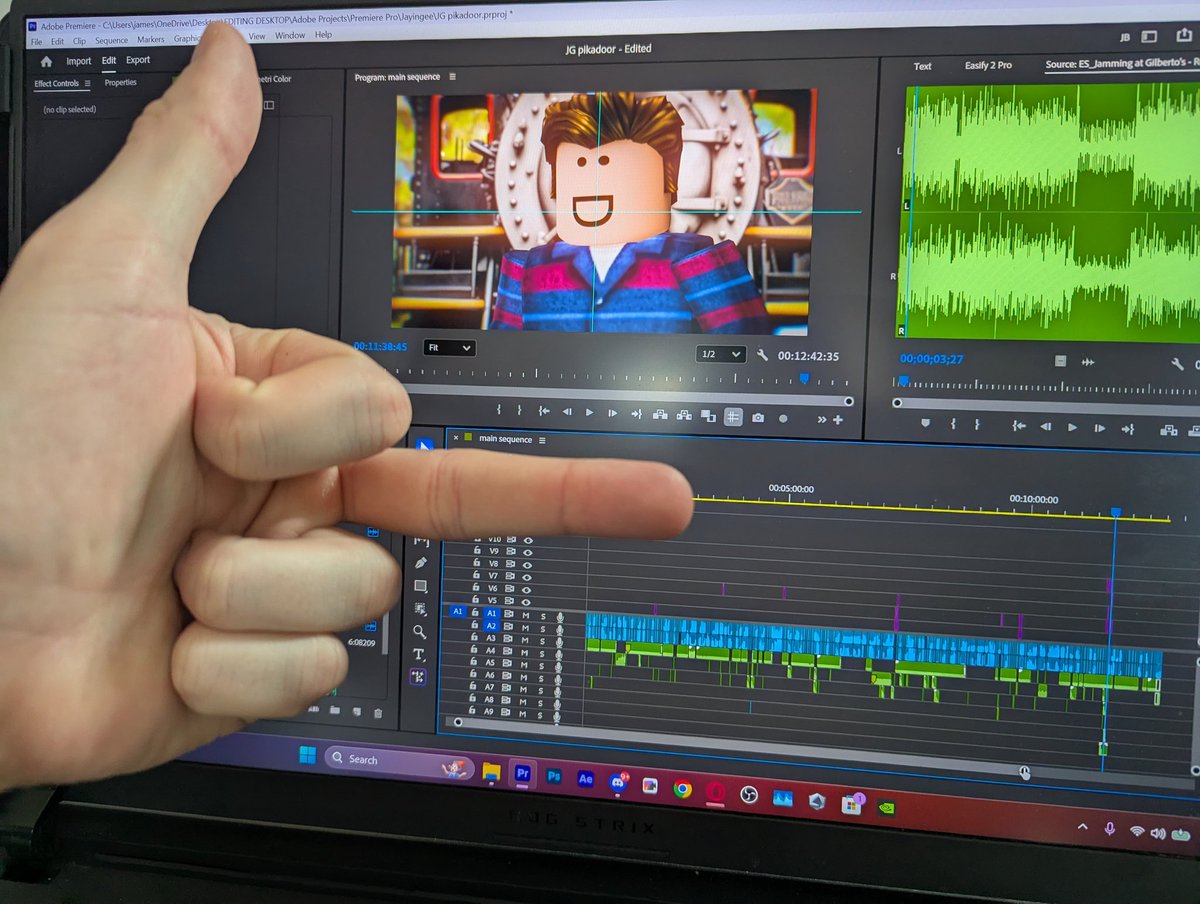 Today's video editing client timeline...