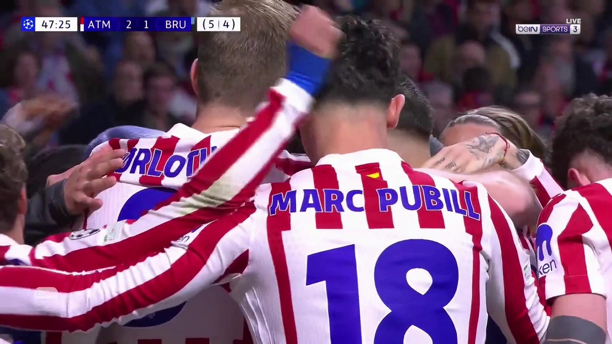 جوني كاردوسو يمنح أتليتكو مدريد التقدم مجددًا في شباك كلوب بروج 