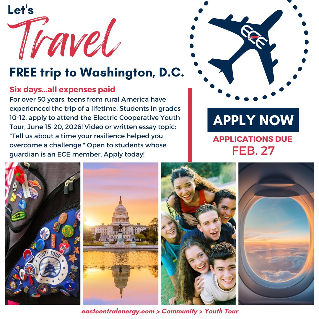 ECEcoop's tweet photo. Last call! Don't let your teen miss out on this trip of a lifetime. https://t.co/r12fV11qy9 https://t.co/mZ9F5w4tHV