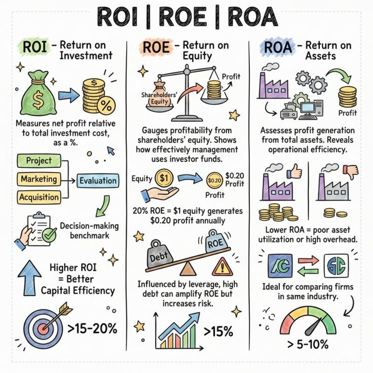 ROI Vs ROE Vs ROA: