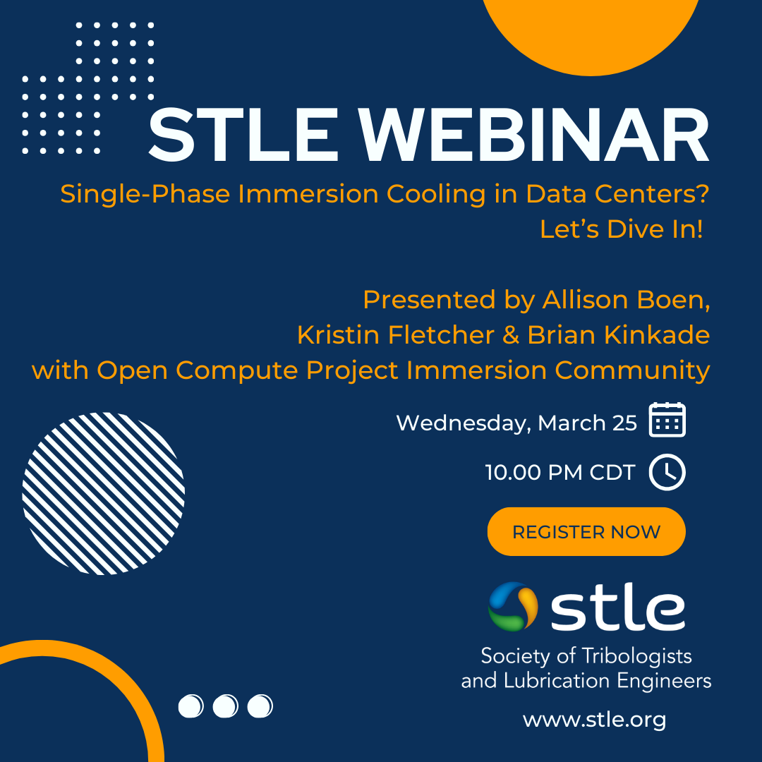 STLE_Tribology's tweet image. Explore Thermal Management of Data Centers with STLE
𝗜𝗺𝗺𝗲𝗿𝘀𝗶𝗼𝗻 𝗖𝗼𝗼𝗹𝗶𝗻𝗴: 𝗦𝗧𝗟𝗘 𝗟𝗶𝘃𝗲 𝗪𝗲𝗯𝗶𝗻𝗮𝗿
Live on Wednesday, March 25 and on-demand afterward

Register now: pathlms.com/stle/webinars/…

#STLE #DataCenters #ImmersionCooling