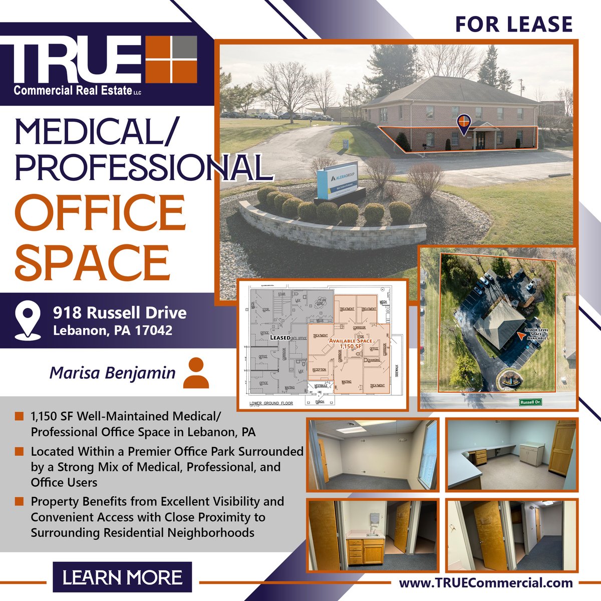 TRUE_ComRE's tweet photo. Medical/Professional Office Space in Lebanon, PA
Learn More: https://t.co/GOuWSaW4qW
Contact Marisa Benjamin of TRUE Commercial Real Estate for more info. #forlease #LebanonPA #office #medical https://t.co/rjye66wepT
