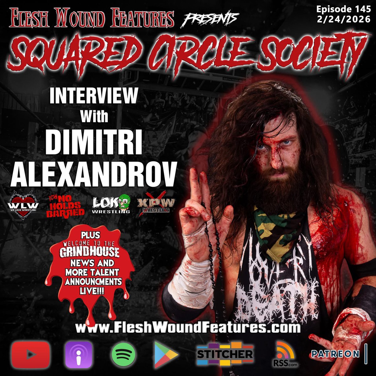 FleshWoundRadio's tweet photo. https://t.co/EzRYRke3Dp #DimitriAlexandrov #FleshWoundFeatures #CrimsonCrownWrestling @crimsoncrownccw #DeathMatchJesus #DeathMatchWrestling #SlovakianDeathMatch #FriendsOfGardenaCinema #GardenaCinema @GatorBladeFilms #GatorbladeFilms #DieDieDeltaPi https://t.co/ZgsuJqZg8f