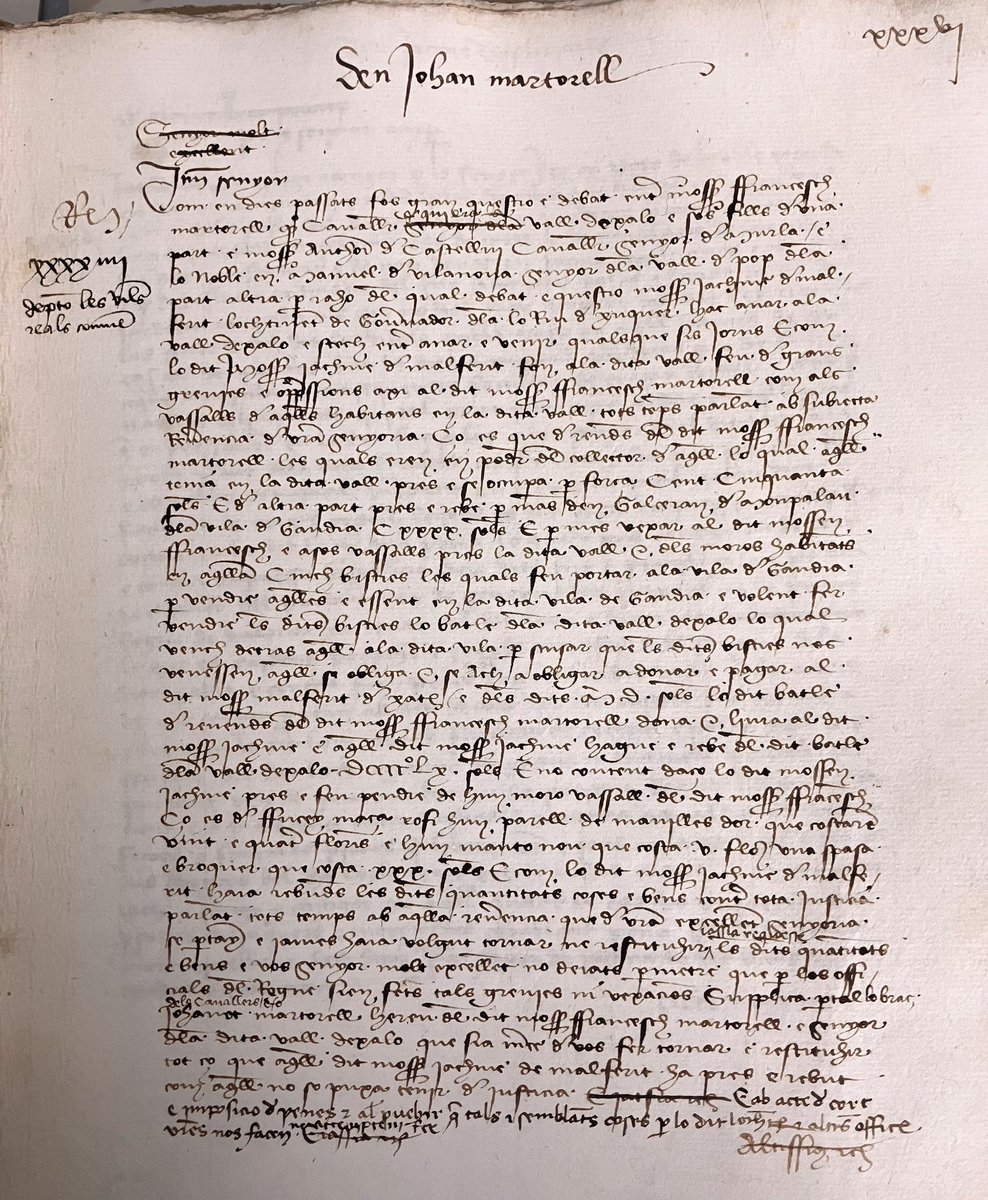 ⛔️ ✂️ 📕 🟨🟥🟨🟥🟨🟥🟨🟥🟨 

Joanot Martorell demanà la devolució dels béns presos a son pare pel governador de #Xàtiva arran d’uns disturbis entre els senyors de #Xalò, #Pop i #Murla.

El Tirant és una novel·la que se salva d’una foguera de flames verdes i blaves.

✍️ 1437