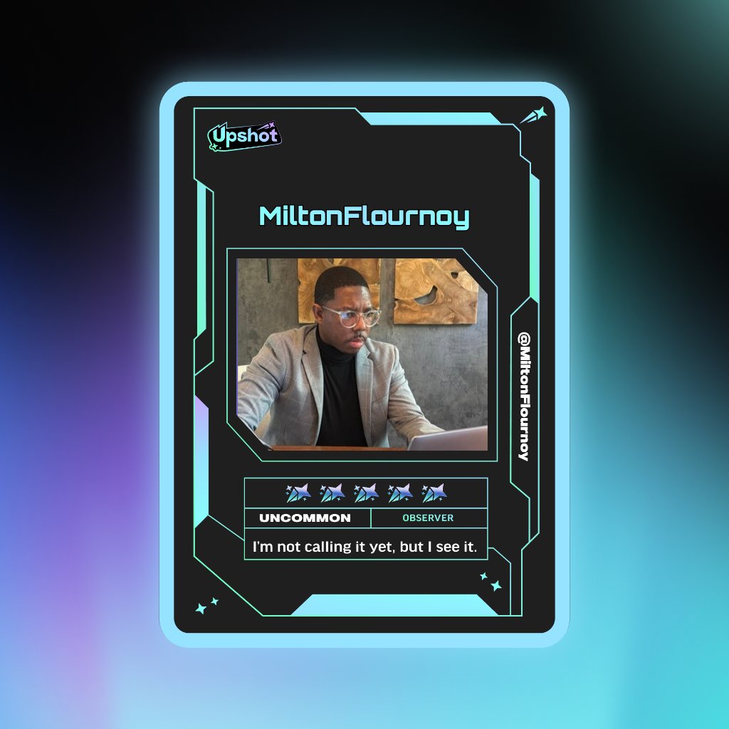 MiltonFlournoy's tweet photo. Just ripped my Predictor Card!

Ready to claim instant cash prizes, free packs and more.

Welcome to Prediction Play on @upshot_cards

Your turn
https://t.co/maaAqmrl6R https://t.co/4Mwc11URTz