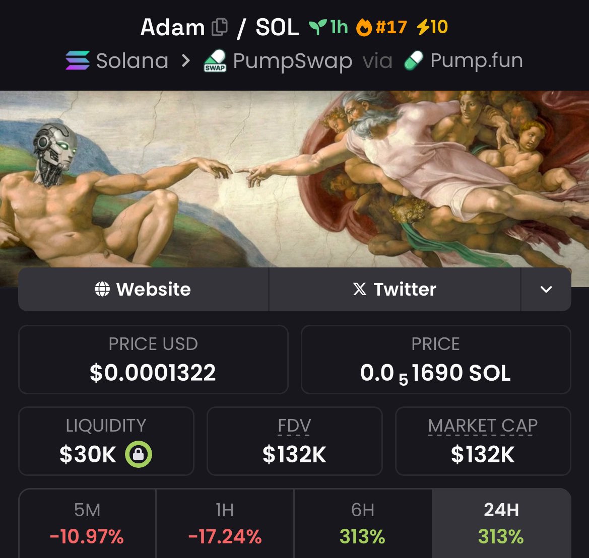 Bought $ADAM around 100k-130k

Br34SVc9DPCJtasCquNNcWznCNXp65NgMzpPP7i2pump

This is very good, i really like the narrative on this.

$ADAM DESERVES A 1M+
