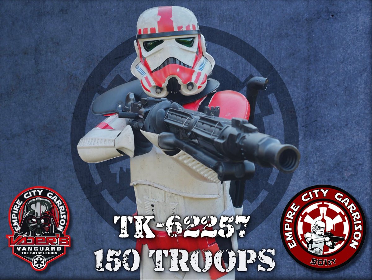 501ECG's tweet photo. Congratulations TK-62257 on completing 150 troops!
.
.
.
#501stlegion #501stecg #empirecitygarrison #starwars #troopertuesday https://t.co/8KZWLZTCXe