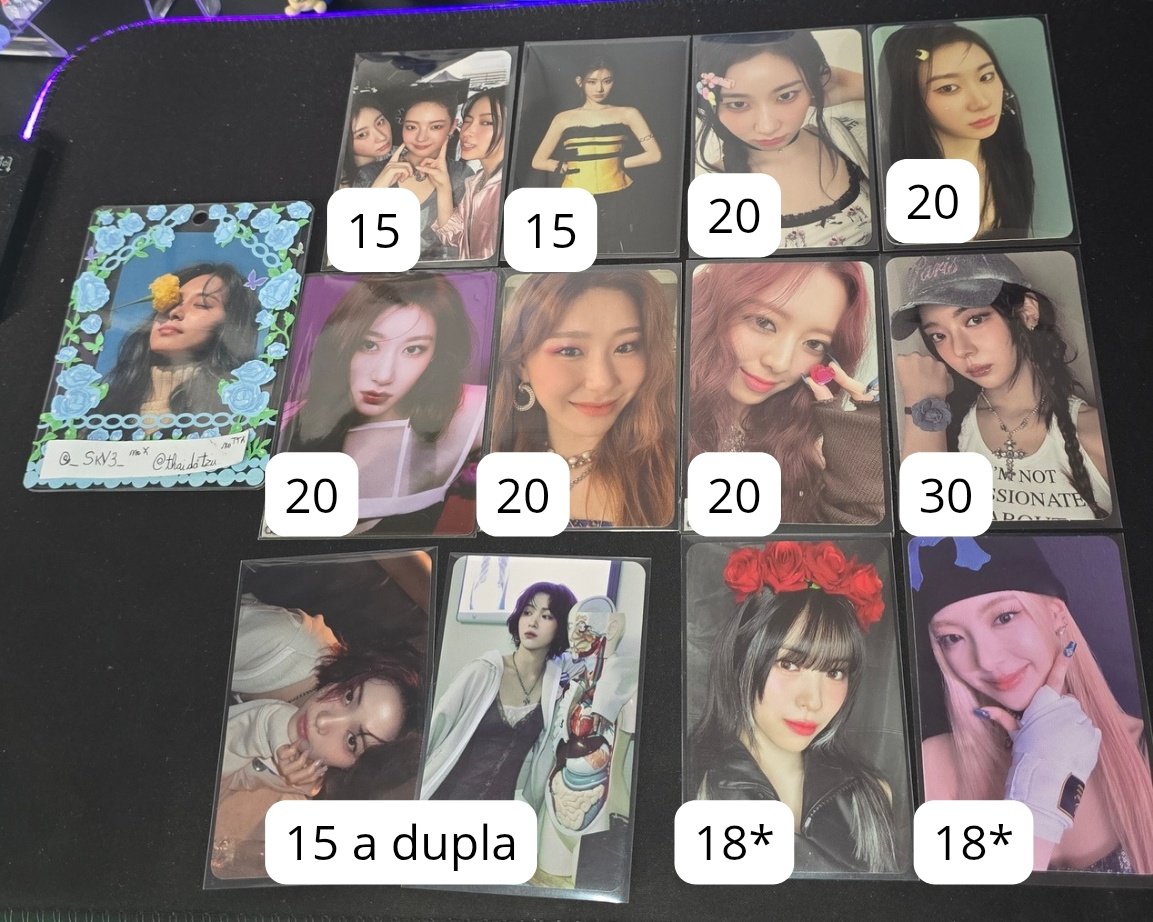 ✨️VENDO/VENDA ITZY✨️

• Valor do pc + frete (superfrete);
• Se tiver (*) contém avaria ou pressmark;
• Mando videos e foto;
• Envio em até 2 semanas;
• Feedbacks em <a href="/_SkY3_/">Thai da Tzu 🦌</a> .

vendo venda itzy chaeryeong yuna lia yeji ryujin